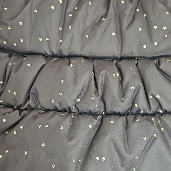 Jessica Simpson Girls Puffy Winter Coat With Faux Fur Hood & Mittens 10/12 Black - Picture 5 of 16